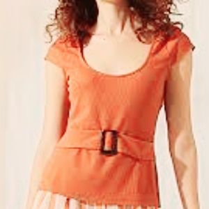 MAGGIE LONDON CAP SLEEVE SILK SWEATER - MEDIUM